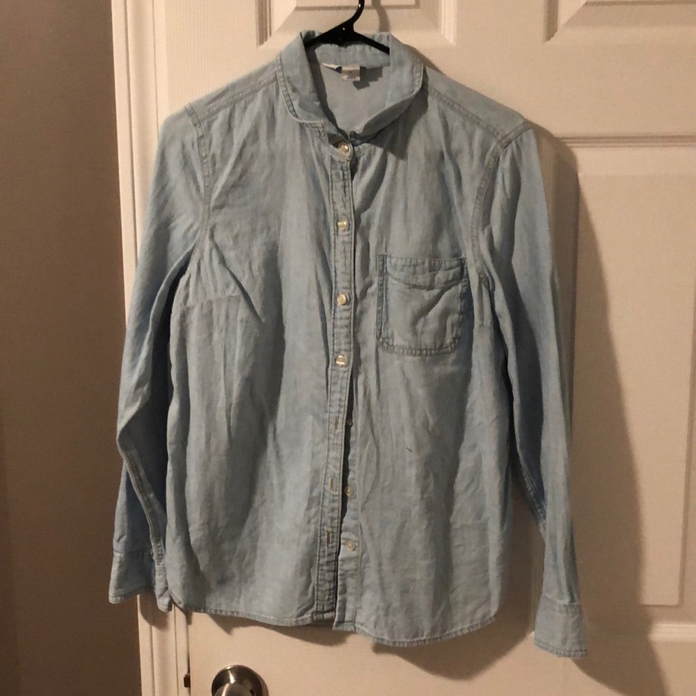 Long sleeve denim button down